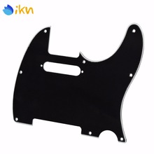 Новая 3Ply Черная Гитара Pickguard Pick Guard scrist Plate Tele 8 гитара отверстия, запчасти 2024 - купить недорого