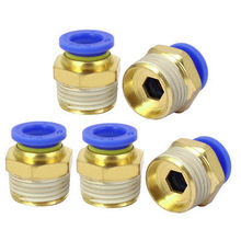 16mm Dia Male Thread Industry Pipe Tube Quick Connecting Fittings 5pcs 2024 - buy cheap