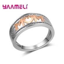 De calidad superior Rosa Color oro pavimenta claro Cubic Zirconia anillo de Bague de moda joyería de aniversario para regalo de día de la madre 2024 - compra barato