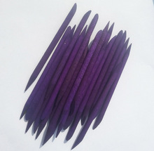 100pcsX75mm dark purple color Nail Art Design Orange Wood Stick Cuticle Pusher Remover Manicure Care + Free Shipping 2024 - buy cheap