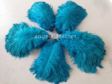 Wholesale -100pcs a lot 12-14inch Turquoise Ostrich Feather Plume for wedding centerpieces table decoration 2024 - buy cheap