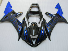Motorcycle Fairing Kit for YAMAHA YZFR1 02 03 YZF R1 2002 2003 YZFR1000 yzfr1 02 ABS Blue flames black Fairings set+7gifts YD37 2024 - buy cheap