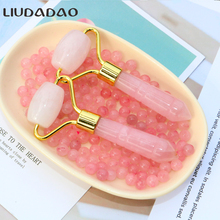 Mini Rose Quartz Face Lift Rollers Tools Portable Small Facial Roller Massager For Women Beauty Health Massage Roller Dropship 2024 - buy cheap
