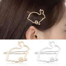 Fashion Hollow Metal Animal Rabbit Hairpin Hair Clip Women Girls Hair Pin Jewelry Hair Accessories 2024 - buy cheap