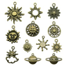 20pcs Charms Sun Vintage Antique Bronze Plated Sun Charms Pendants For Bracelets Sun Face Charms 2024 - buy cheap
