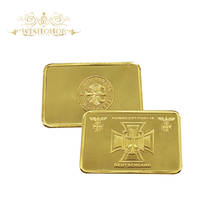 Wholesale Deutschland Eagle &cross Design Gold Bar Bundesrepublik Fake Metal Bar with Plastic Case for Home Decor 2024 - buy cheap