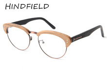 Lonsy metade do quadro óculos homem novo 2015 marca óculos de olho óptico óculos de armação míope vintage oculos de grau 2024 - compre barato