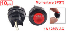 Red Round Momentary Push Button Switch SPST OFF/(ON) NO Normally Open 2 Pin 2P 250V / 1A AC Discount x 10 Pcs / Lot 2024 - buy cheap