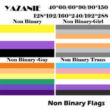 YAZANIE 128*192cm/160*240cm/192*288cm Large Big Rainbow LGBT Non Binary Pride Flags and Banners Car Window Flag Small Hand Flag 2024 - buy cheap