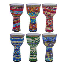 8 Inch Beautiful African Djembe Drum Colorful Cloth Art ABS Barrel PVC Skin for Children Hand Drum 2024 - buy cheap