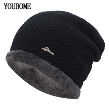 YOUBOME Skullies Beanies Winter Hats For Men Knitted Hat Women Male Hat Baggy Warm Bonnet Gorras Balaclava Caps Bonnet Hats Caps 2024 - buy cheap