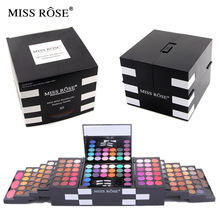 Miss rose kit de maquiagem para sombra de olho, paleta de maquiagem com 142 cores matte, com brilho, blush, sombra de sobrancelha, cosméticos 2024 - compre barato