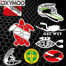 Janela Do Carro Reflexivo Adesivos Tartaruga Ficar Molhado de Mergulho Scuba Dive Surf Esportes Ao Ar Livre Decalques Adesivo de Carro Styling Decal 2024 - compre barato