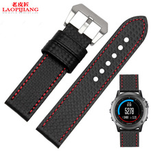 Correa de cuero de fibra de carbono para reloj, accesorios de moda, garmin Fenix 3, 26mm, gran oferta 2024 - compra barato