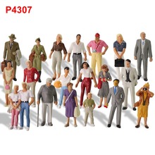 20pcs Model Trains All Standing 1:43 O Scale Figures Painted Passengers People Model Railway P4307 2024 - buy cheap