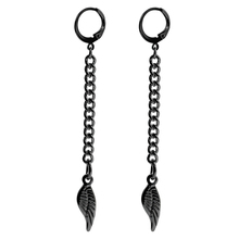 1-2 pcs Feather Pendant Drop Earring for Men Women Unisex Chain Earring Tassel Earring Stainless Steel Ear Piercing Jewelry 2024 - buy cheap