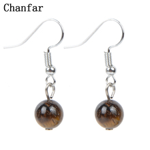 12 estilos howlite tiger eye natural pedra brinco gota balançar brincos para jóias femininas 2024 - compre barato