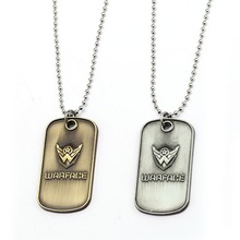 2 Colors Game Warface Necklace Metal Dog Tag Pendant Square Sliver Choker Colar Accessory Men Women Gift Jewelry Vintage Kolye 2024 - buy cheap