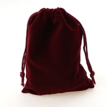 10*12cm 30pcs Wine Red Jewelry Velvet Bags For Packing Gifts Handmade Diy Women Jewellery Pouches Flannel Bag Drawstring Bag 2024 - buy cheap