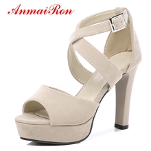 ANMAIRON/Новые модные повседневные женские сандалии; Летние босоножки на высоком каблуке 2020 года; Zapatos De Mujer; Размеры 34-39; LY316 2024 - купить недорого