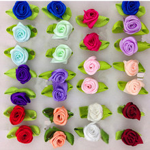 100Pcs Satin Ribbon Roses Flower Appliques Scrapbooking Sewing DIY Handmade Small Wedding Party Craft Decor Free Shipping 2024 - buy cheap