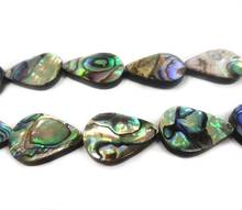 6-18mm 1Strand Approx. 15.5" Peacock Abalone Shell Loose Coin Beads Shell Beads Teardrop Shape Mother of Pearl Beads DIY Jewelry 2024 - buy cheap