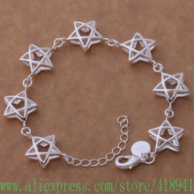 Silver Plated bracelet, Silver Plated fashion jewelry All big five-pointed star /ecgamtna bdiajupa AH161 2024 - buy cheap