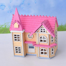 DIY Mansion Double Attic Doll House with Furniture and Accessories 1/12 Fairy Tale Cottage 2024 - buy cheap