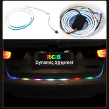 120cm 150cm Car Rear Trunk Lights Multicolor RGB Tail box Light Dynamic Streamer Brake Turn Signal Warning LED Strip Car Styling 2024 - buy cheap