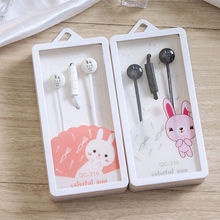 Fones de ouvido intra-auriculares com urso, adorável, de coelho, desenho animado, 3.5mm, com microfone para celular, mp3, estudantes, crianças, presente para meninas 2024 - compre barato