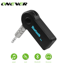 Onever беспроводной автомобильный bluetooth-приемник адаптер 3,5 мм AUX аудио стерео музыка дома Hands-free автомобильный Bluetooth аудио адаптер 2024 - купить недорого