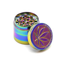 Mini 40mm Herb Grinder Small 50mm 4 Layers Crusher Rainbow Color Leaf Style Easy Grinding Pollen Spice Tobacco Herbal Grinder 2024 - buy cheap
