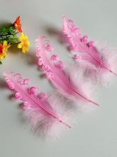 New!  50 pc pink goose feather high quality handmade products, 5-7 "/ 12-17CM DIY Jewelry Accessories 2024 - buy cheap