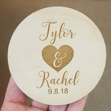 Wedding favors wood save the date , personalized with names and date ,Save the Date Wood Magnets 2024 - buy cheap