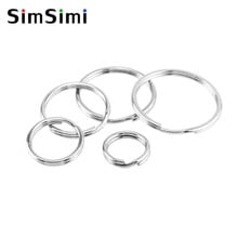 100% Stainless Steel Key Ring Wire Diameter 1mm Key Ring Outer Dia 10/12/15/18/20mm Basic High Polished Keyrings Wholesale 10pcs 2024 - buy cheap