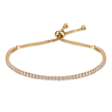 Charme tênis pulseira feminina rosa ouro prata cor cristal pulseiras na moda strass cz pulseiras & pulseiras moda jóias 2024 - compre barato