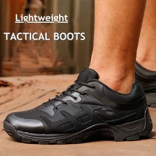 Summer Military Boot Men Outdoor Sports Climbing Breathable Ultra Light Hiking Shoes Army Fan Combat Training Tactical Boots 2024 - buy cheap