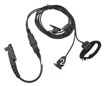 M328+ Plug 2-wired PRO Ear vibration w/cable control & MIC  for Motorola GP344 GP388 GP328Plus GL200 EX500 EX600XLS GP338Plus 2024 - buy cheap