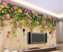 The custom 3D murals,the flower blossoms on the board of wall  papel de parede,living room sofa TV wall bedroom wall paper 2024 - buy cheap