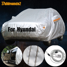 Чехол для автомобиля Buildreamen2, защита от солнца, снега, дождя, пыли, водонепроницаемый, для Hyundai Atos i10 Getz i20 Accent Scoupe Veloster 2024 - купить недорого