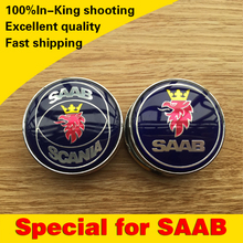 2pieces Car For Saab 93 9-3 900 9000 Front Grille Bonnet Boot Grill Emblem Logo 50mm Epoxy Resin Badge 5289871 / 4522884 2024 - buy cheap