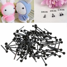 150 Pair Dolls Accessories Black Glass Safety Eyes For Teddy Bear Animal Felting DIY Craft 3/4/5mm 2024 - buy cheap