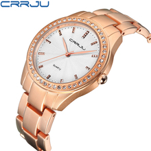 Часы женские кварцевые со стразами, люксовые наручные, с браслетом из розового золота 2024 - купить недорого