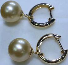 elegant 10-11mm south sea round gold pearl earring 18 2024 - buy cheap