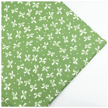 Syunss tecido de algodão estampado, verde laço branco para costura brinquedo bebê acolchoado artesanato tecido diy patchwork 2024 - compre barato