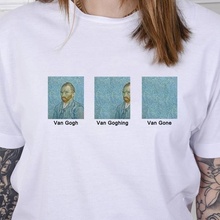 Camiseta divertida Unisex de Van Gogh Van Goghing Van Gone Meme, Camiseta estampada de Hipsters, camisetas de felicitación Vintage de pintura al óleo famosa 2024 - compra barato