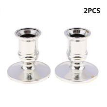 2pcs/set Plastic Candle Holder Candle Base Candlestick Taper Holder Silver 0.75D For Home Wedding Party Christmas Decoration 2024 - buy cheap