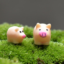 ZOCDOU 2 Pieces Cartoon Decor Pig Cute Swine Family Crafts Ornament Home Garden Small Resin Statue Figurine Hog Farm Simulation 2024 - buy cheap