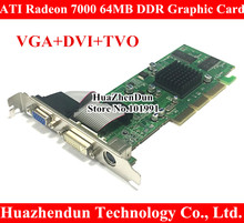 Новый ATI Radeon 7000 64 м DDR DVI VGA TVO AGP Графический карта, видеокарта DVI + VGA + TVO 2024 - купить недорого