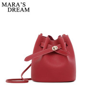 Mara's Dream модная Женская плечевая сумка-мешок, маленькая сумка-мессенджер, одноцветная сумка из искусственной кожи, сумки через плечо для женщин 2024 - купить недорого